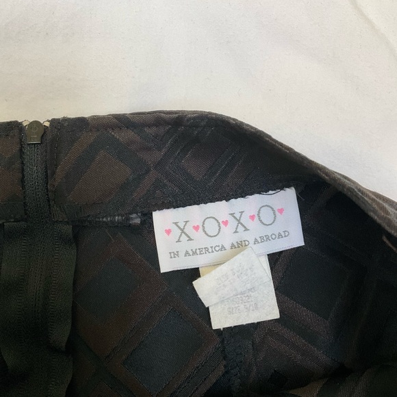 XOXO Black Jacquard Mini skirt-size 9/10 - Picture 4 of 5